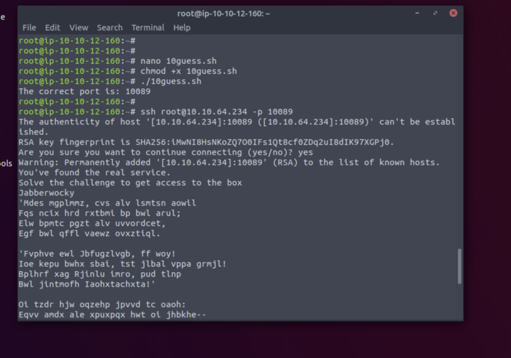 cli linux ssh connection